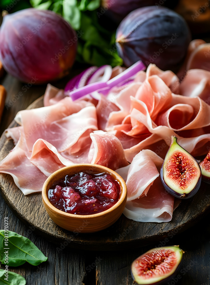 Prosciutto, Fig Jam, and Figs Appetizer Prosciutto, Fig Jam, and Figs Appetizer