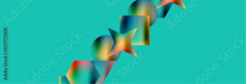 Fluid color geometric shapes abstract background. Vector Illustration For Wallpaper, Banner, Background, Card, Book Illustration, landing page