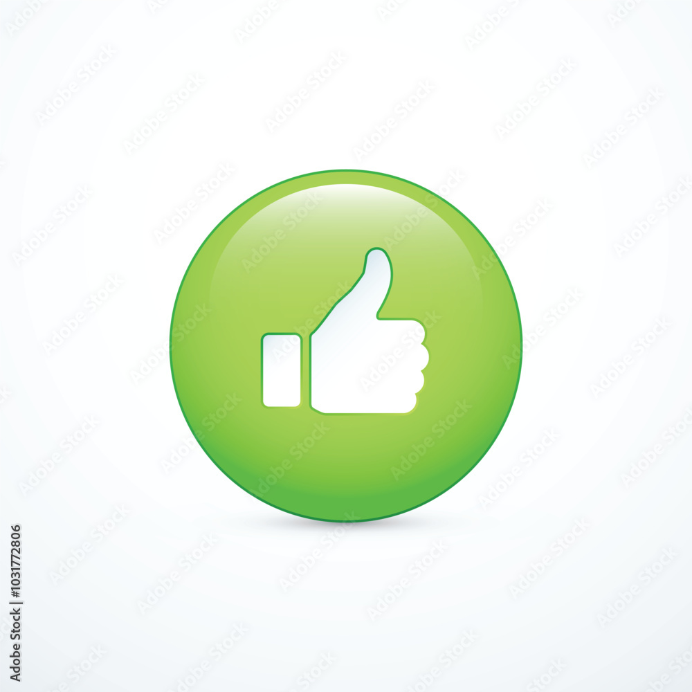Thumb up like button icon. Vector illustration Thumb up like button icon. Vector illustration