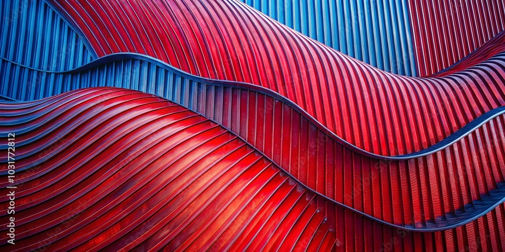 Vibrant Red Background with Dynamic Blue Wavy Pattern for Bold Designs and Digital Art Vibrant Red Background with Dynamic Blue Wavy Pattern for Bold Designs and Digital Art