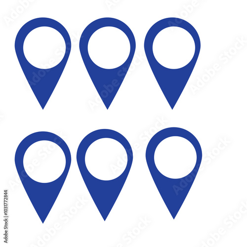 Free Download Location Pin Vector, GPS, Map Position Marker, Flat design and Outline elements, Red, Black (Editable) - GFXLoad