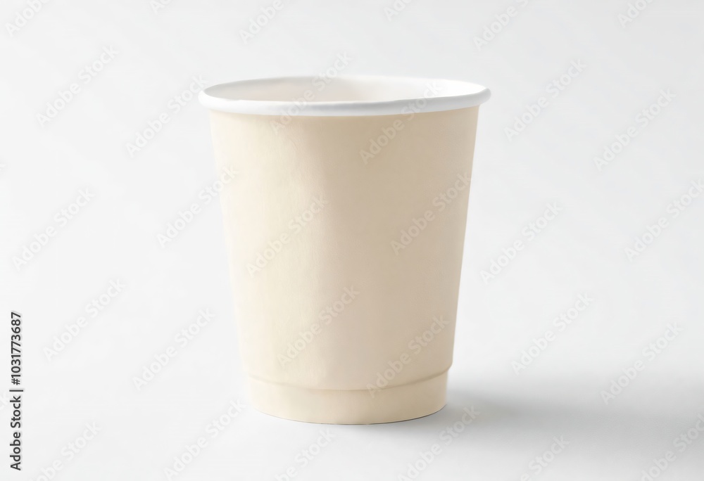 simple paper cup on white simple paper cup on white
