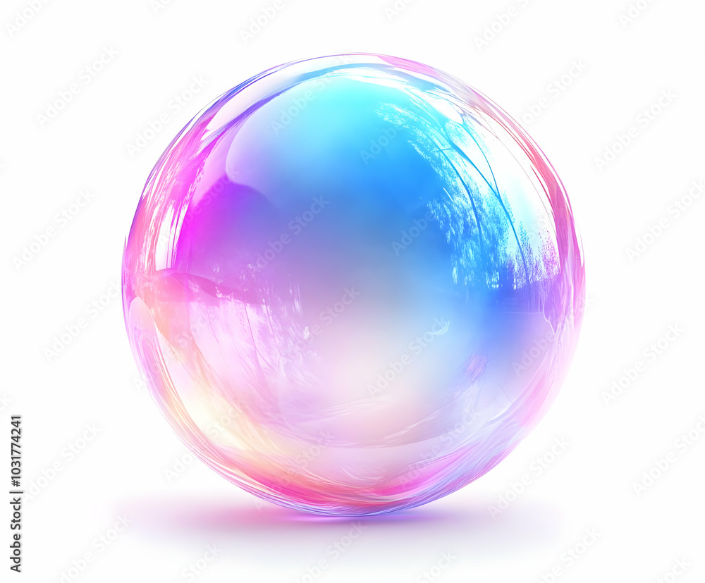 Abstract Bubble with Colorful Reflections. Abstract Bubble with Colorful Reflections.