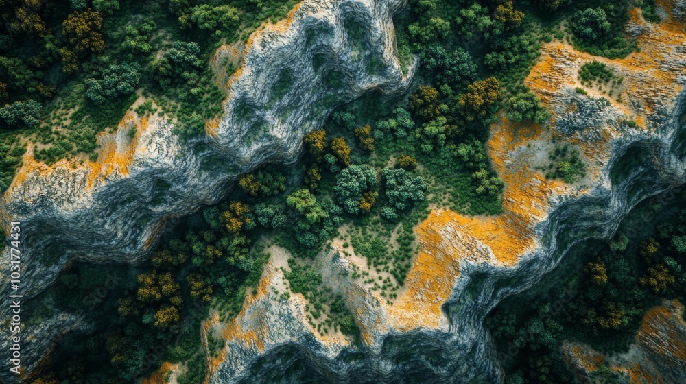 Aerial View of Rugged Forest Landscape Aerial View of Rugged Forest Landscape