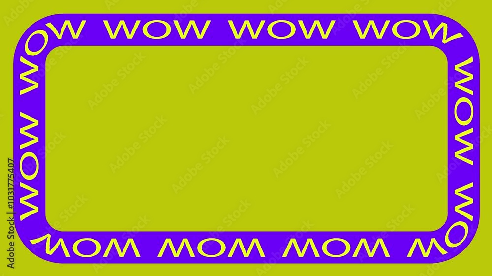Animated rotating border with the words Animated rotating border with the words