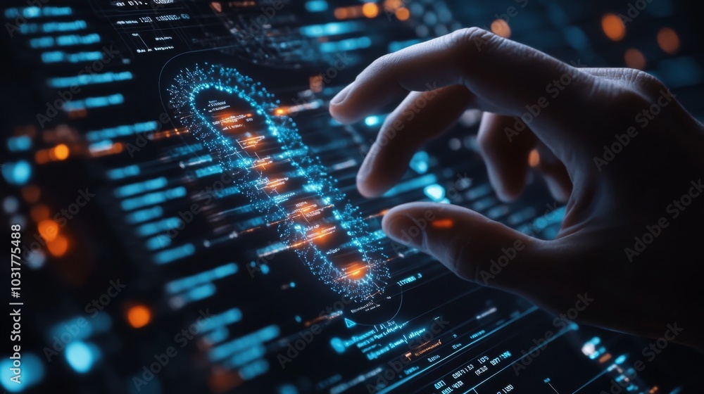 Futuristic Digital Interface Interaction Futuristic Digital Interface Interaction