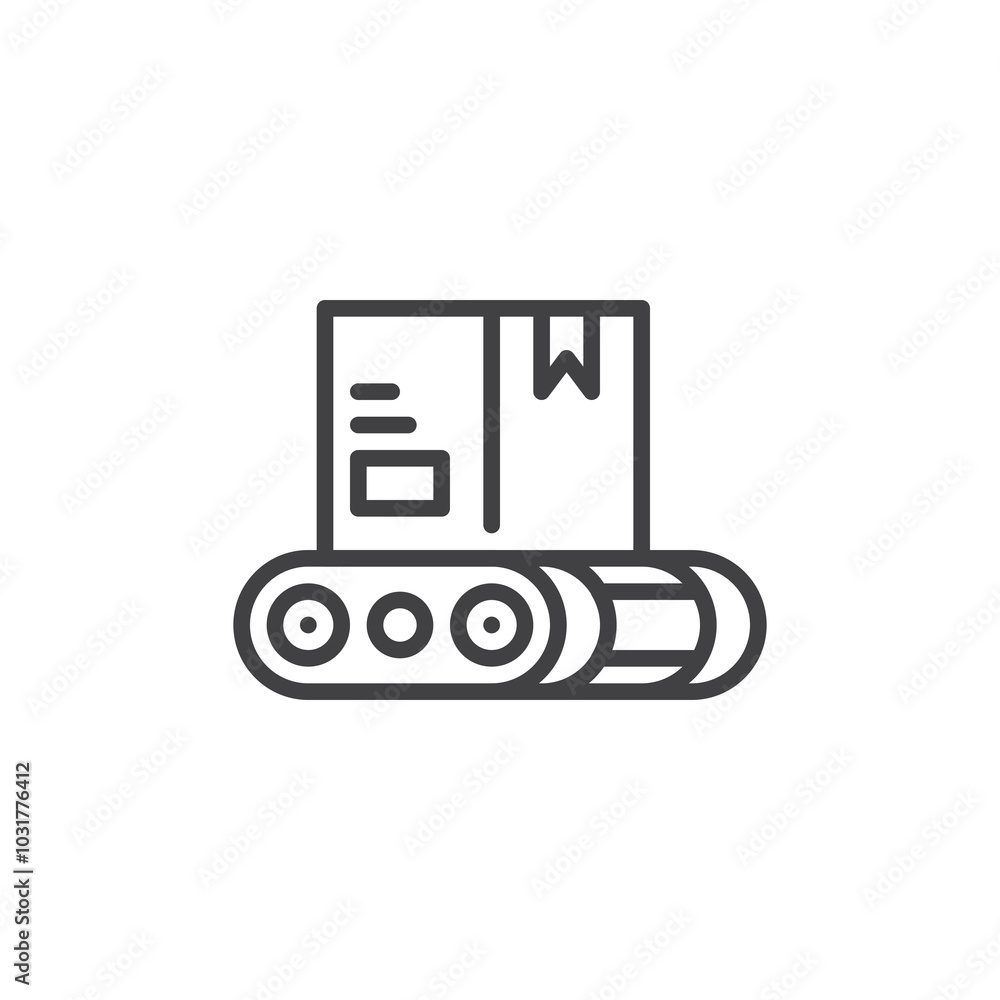 Robot Warehouse line icon. Robot Warehouse line icon.