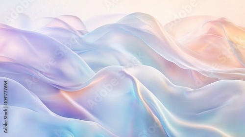 Soft Pastel Waves with Gentle Light Reflection