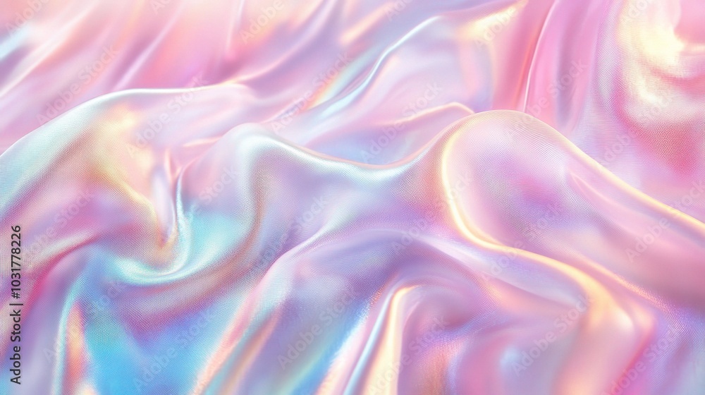 Obraz premium Soft Pink and Blue Iridescent Fabric Texture