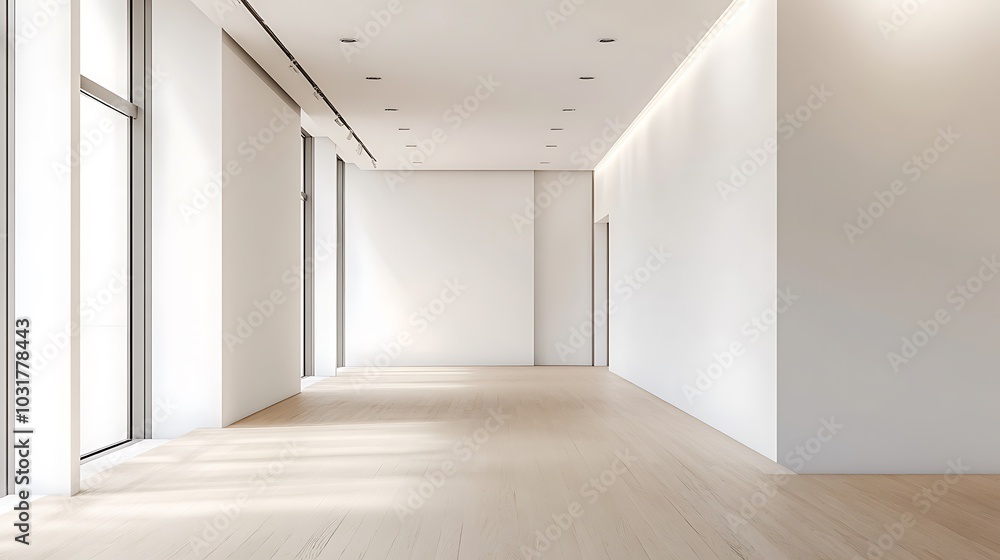 Fototapeta premium Elegant and Cozy Modern Bedroom Interior Design with Stylish Decor, mockup, poster and Background