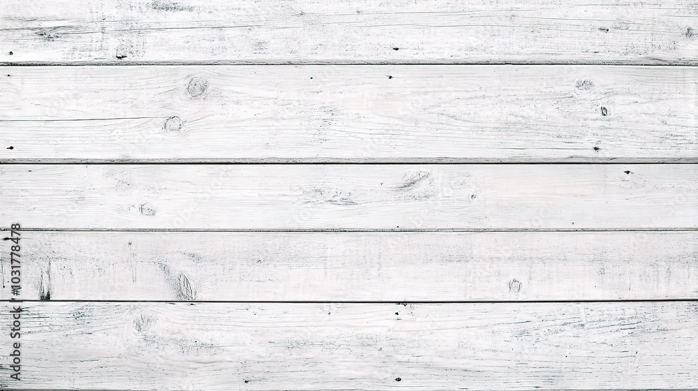 Naklejka premium White Wooden Plank Background for Minimalist Design