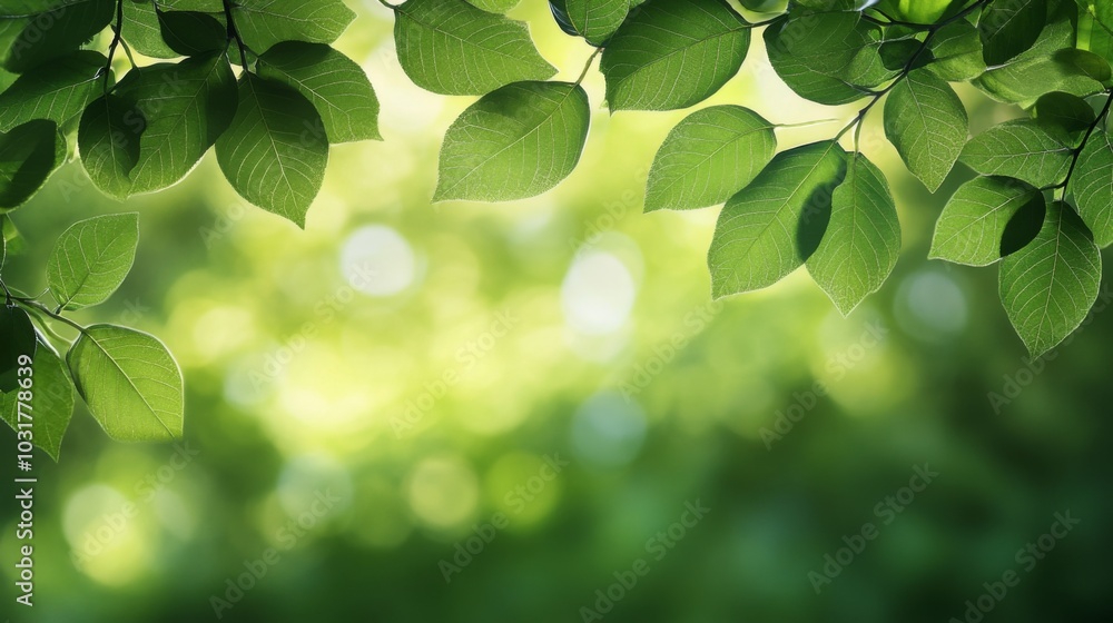 Lush Green Leaves in Sunlight Lush Green Leaves in Sunlight
