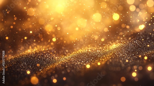 Golden Glow Abstract Background