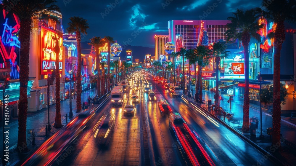 Obraz premium Las Vegas Neon Nights