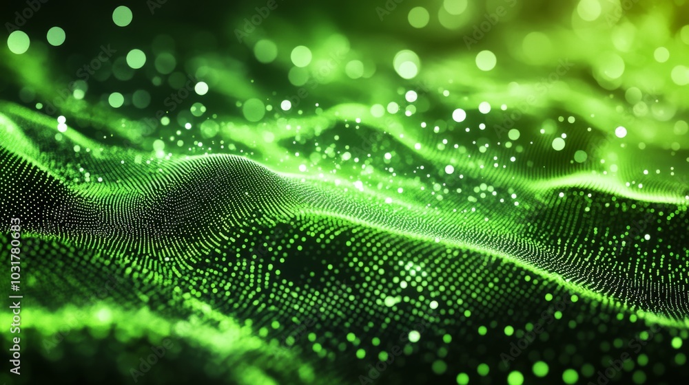 Abstract Green Digital Wave Abstract Green Digital Wave