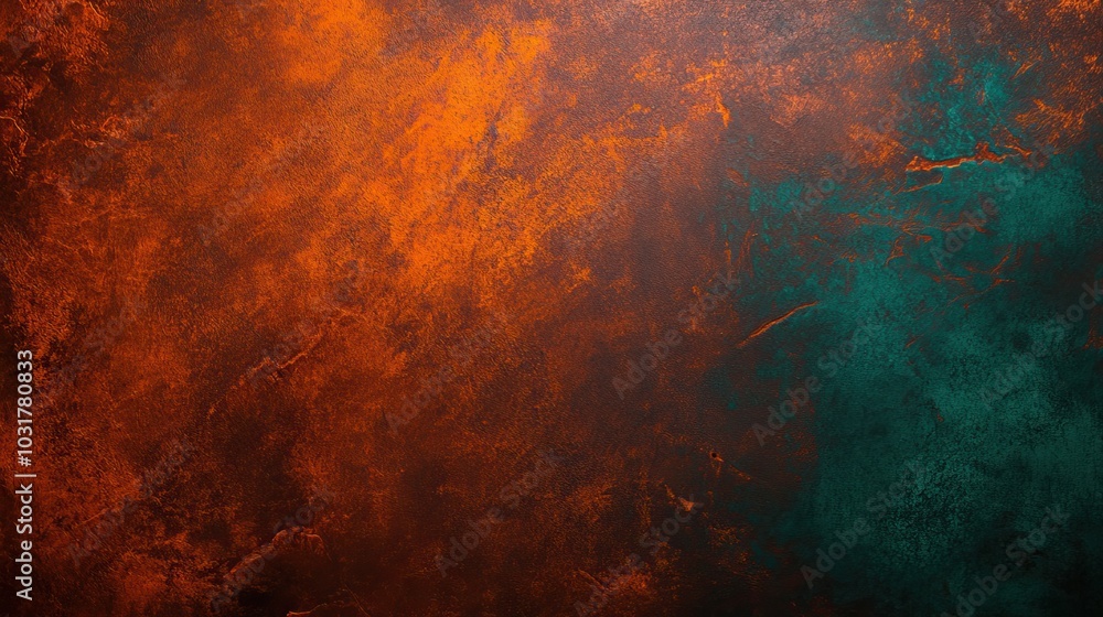 Abstract textured background with vibrant orange and teal hues merging seamlessly. Abstract textured background with vibrant orange and teal hues merging seamlessly.