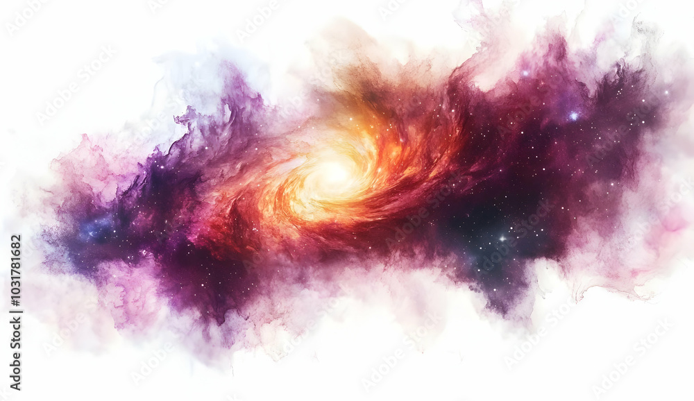 Cosmic Watercolor Galaxy. Cosmic Watercolor Galaxy.