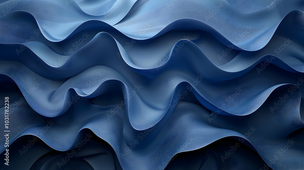 Abstract Blue Wavy 3D Background Abstract Blue Wavy 3D Background