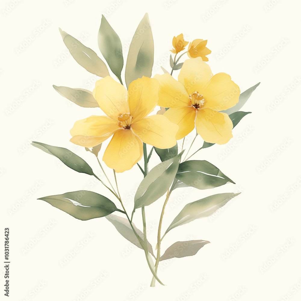 hand painted yellow watercolor flowers hand painted yellow watercolor flowers