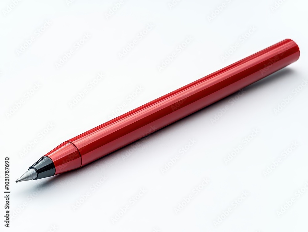 bold red marker prominently displayed against a stark white background, emphasizing simplicity and creativity, ideal for design, art education, or branding visuals with a focused aesthetic bold red marker prominently displayed against a stark white background, emphasizing simplicity and creativity, ideal for design, art education, or branding visuals with a focused aesthetic