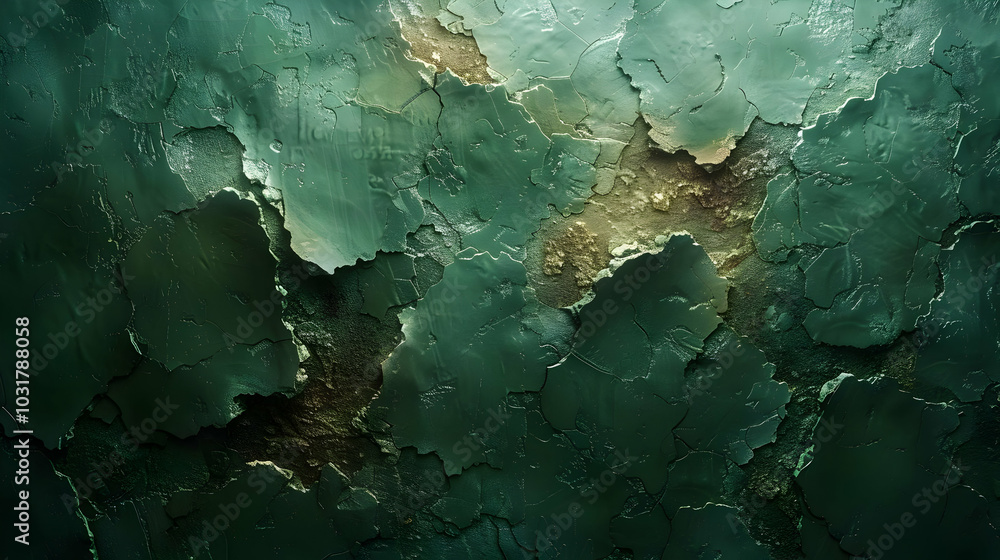Abstract Green Cracked Texture Background Abstract Green Cracked Texture Background