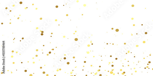 Abstract Golden doted glitter on transparent background. Luxury sparkling confetti. Celebration falling doted gold glitter. Vector illustration.gold, luxury, isolated, light, background, white, vector