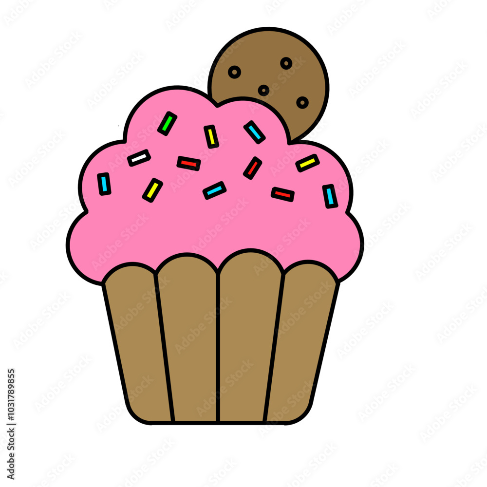 cupcake with cookie cupcake with cookie