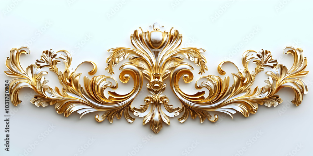 Golden Ornate Design Element. Golden Ornate Design Element.