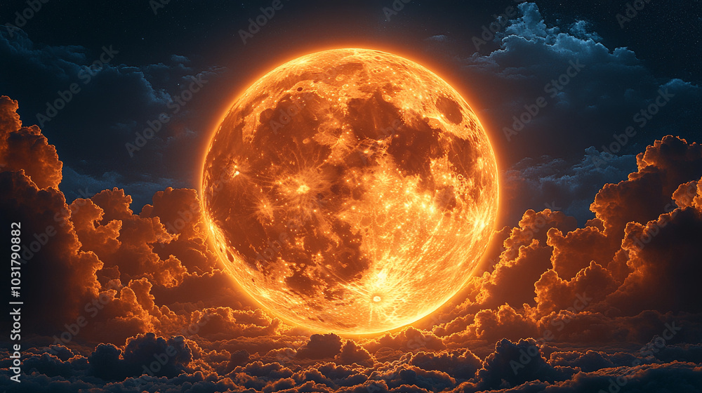 Beautiful full moon close up Beautiful full moon close up