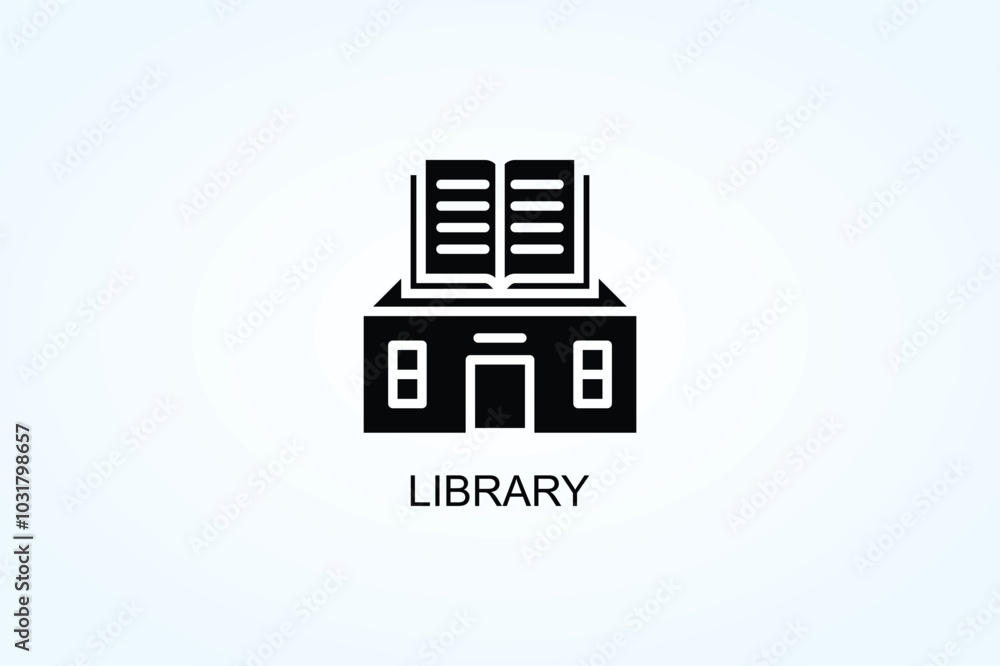 Library Vector Or Logo Sign Symbol Illustration Library Vector Or Logo Sign Symbol Illustration