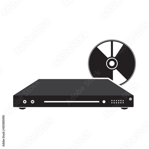 DVD player or CD Player logo vector. disc icon Logo, CD vector icon, illustration