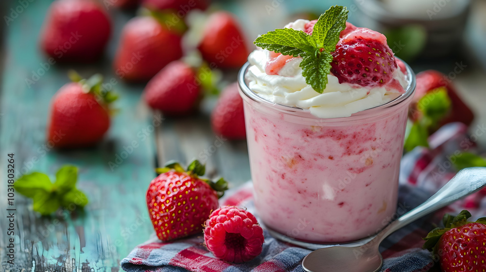 Strawberry Whipped Cream Dessert. Strawberry Whipped Cream Dessert.