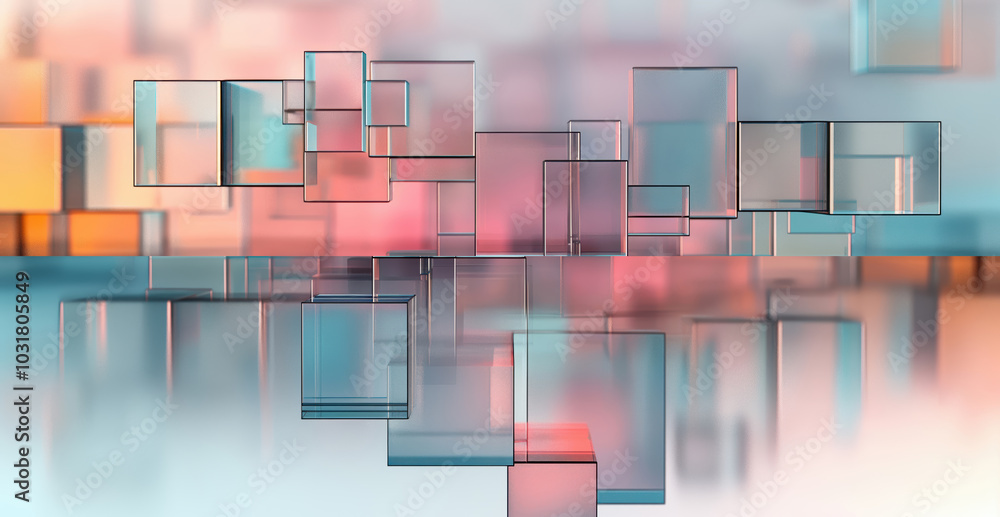 Abstract geometric shapes in soft pastel colors Abstract geometric shapes in soft pastel colors
