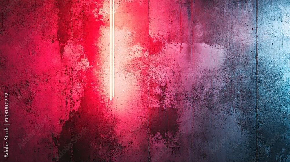 Vibrant Neon Light on Textured Wall Vibrant Neon Light on Textured Wall