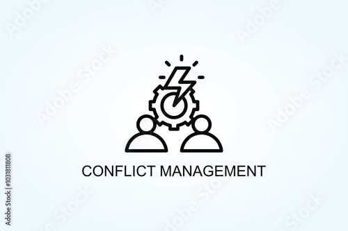 Conflict Management Vector  Or Logo Sign Symbol Illustration