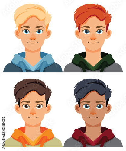 Diverse Group of Young Men