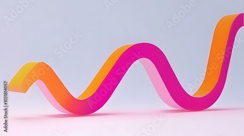 Abstract 3d render, minimalistic background, modern graphic design photo