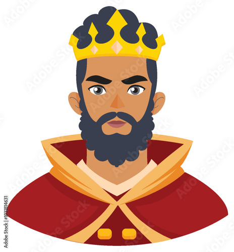 Regal King with Crown
