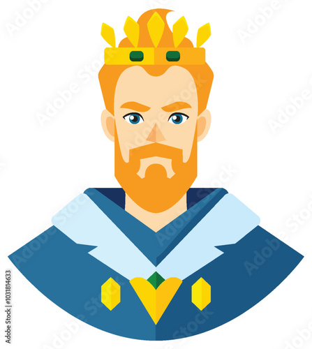 Regal King with Golden Crown
