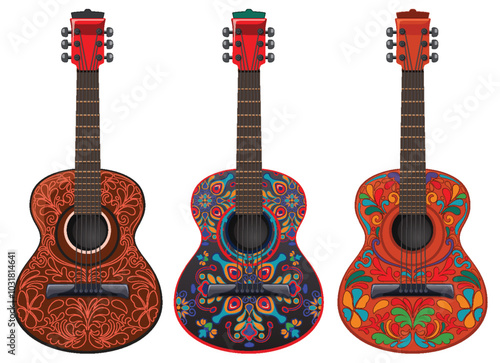 Colorful Decorative Acoustic Guitars