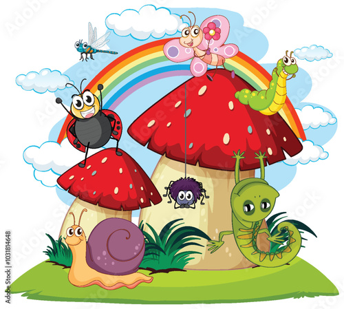 Colorful Insects on Mushroom Hill