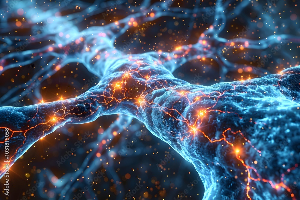 Neural Networks and Synaptic Connections in a Digital Universe Design for Tech Posters Neural Networks and Synaptic Connections in a Digital Universe Design for Tech Posters