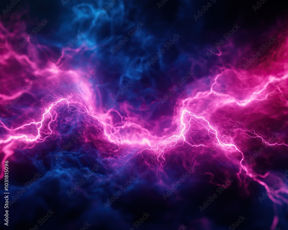 Abstract lightning effect in vibrant blue and pink colors, dynamic energy visual. Abstract lightning effect in vibrant blue and pink colors, dynamic energy visual.