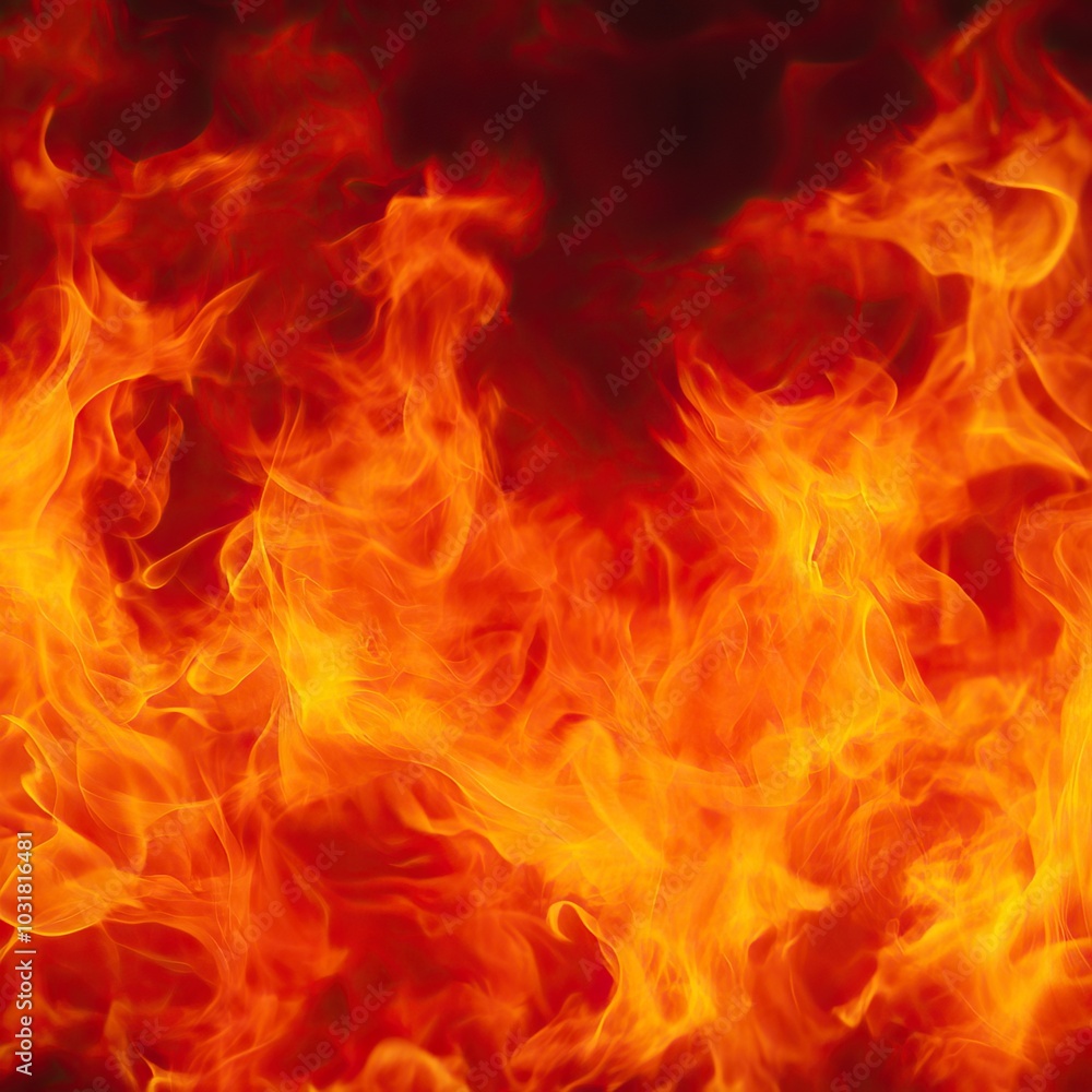 Flames of fire in a bright orange hue, creating an abstract pattern against a dark background. Flames of fire in a bright orange hue, creating an abstract pattern against a dark background.