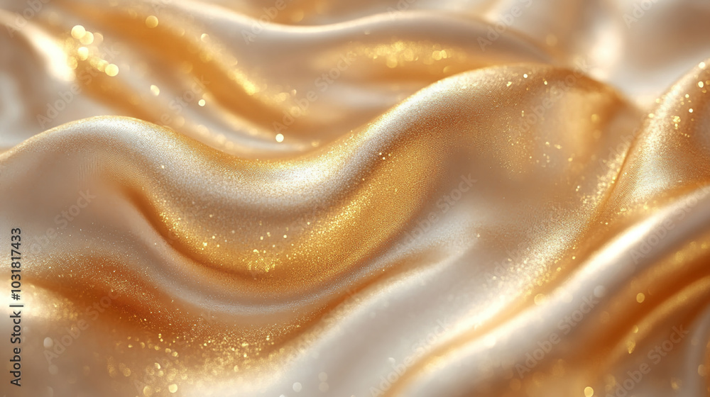 Golden fabric background close up Golden fabric background close up