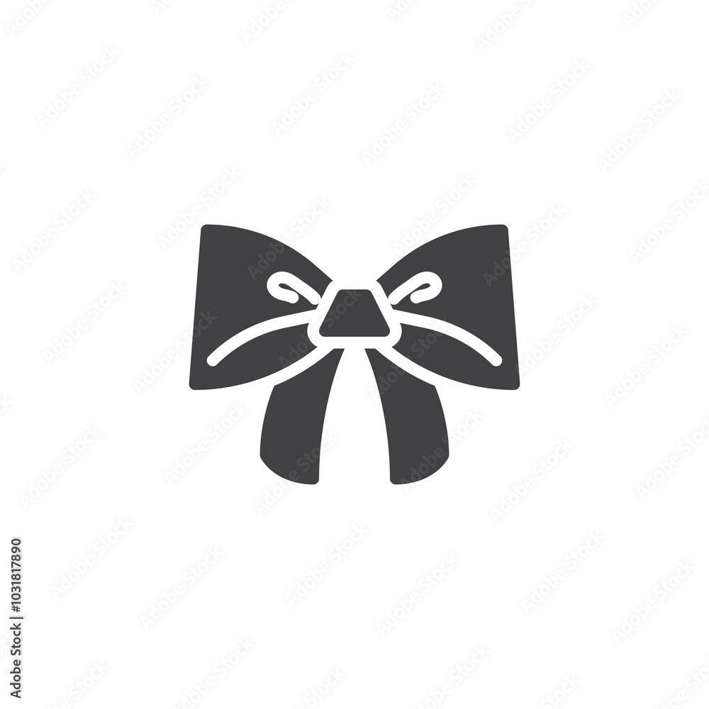 A decorative bow ribbon vector icon A decorative bow ribbon vector icon