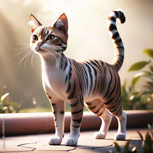 3D Cartoon Cat