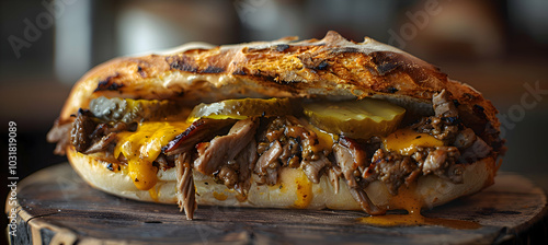 Wallpaper Mural A close-up of a shawarma sandwich with pickles Torontodigital.ca