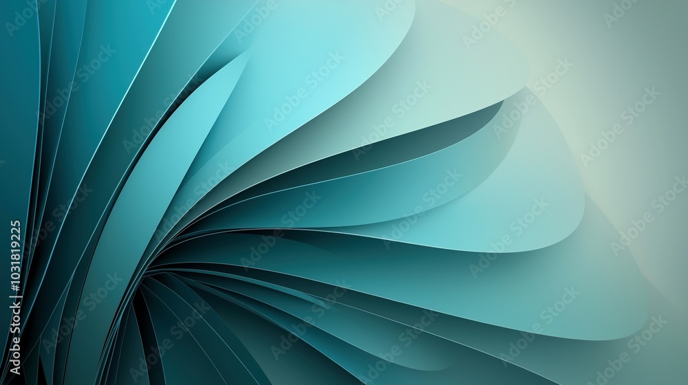 Fototapeta premium This 3D abstract business backdrop showcases a blend of blue, teal, and grey tones, perfect for corporate presentations or graphics.