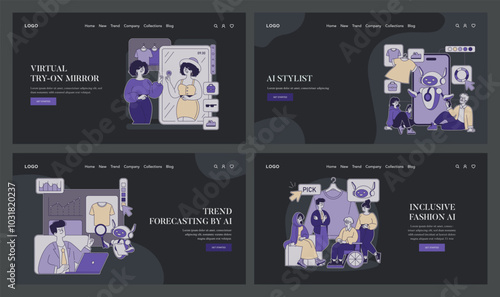 Ai Stylist. Flat Vector Illustration